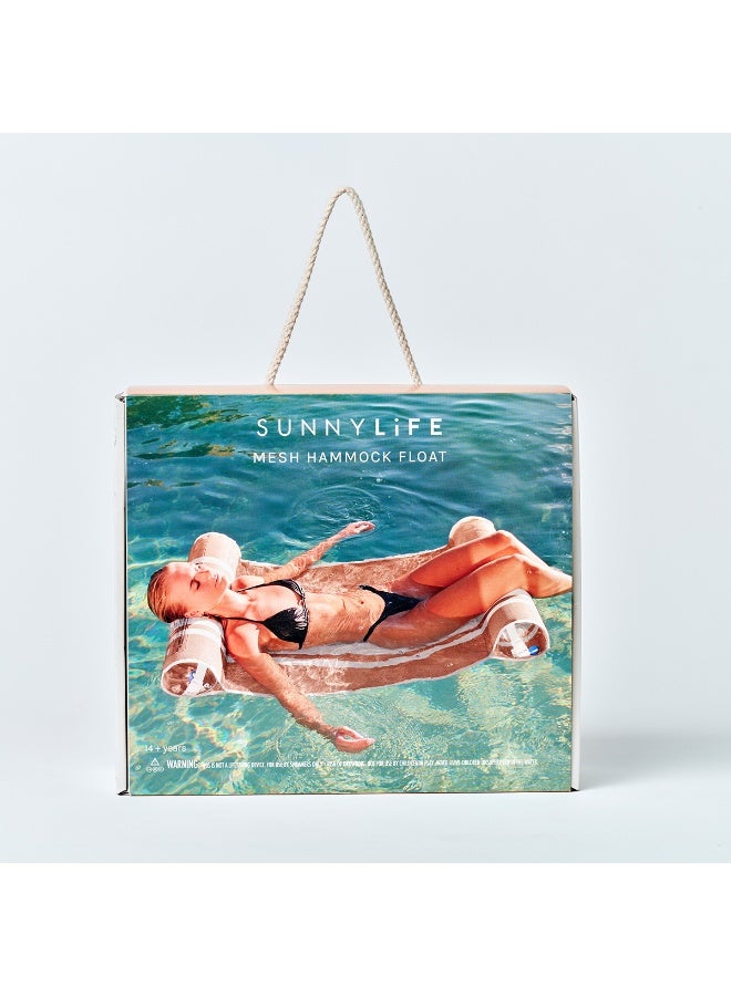 Sunnylife Mesh Hammock Float Tierra Clay Stripe – Kids Pool Hammock Float with Breathable Mesh, Comfortable Water Lounger, Relaxing Floating Support for Pool Use - Image 3